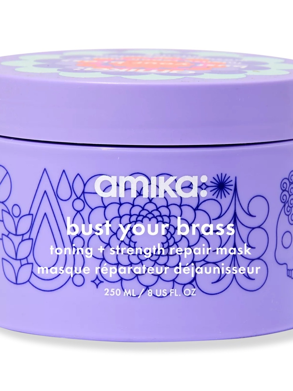 amika Bust Your Brass Toning + Strength Repair Mask — Lavender and Deep Violet